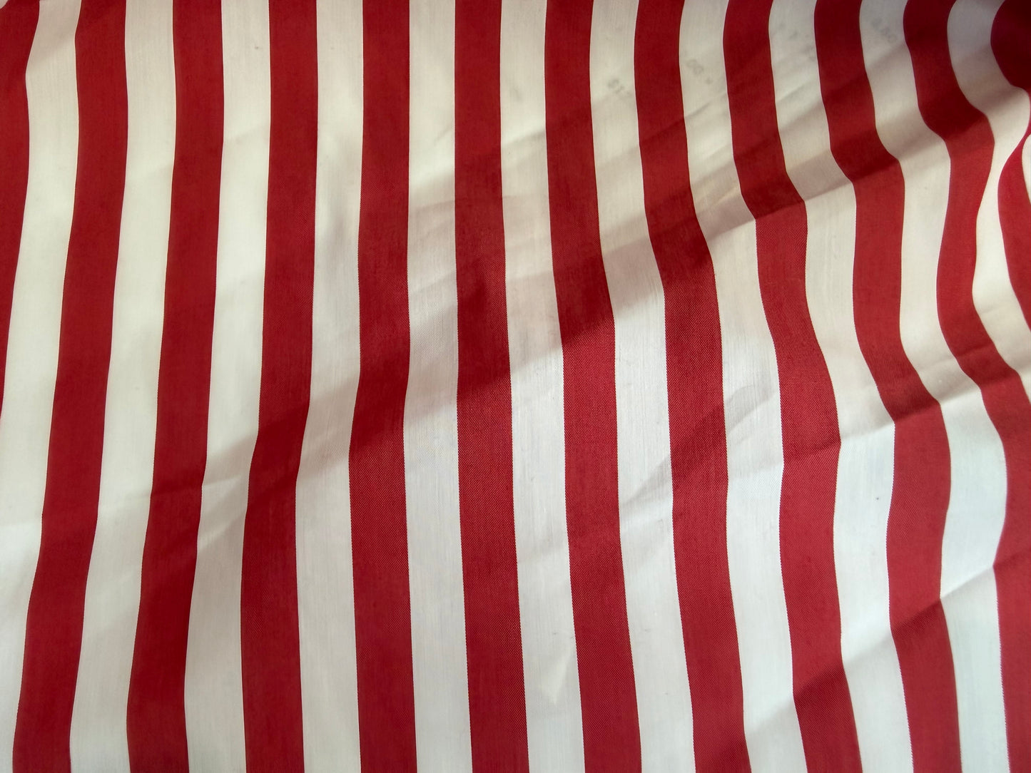 Striped Cotton Shirting - Bold Red & White