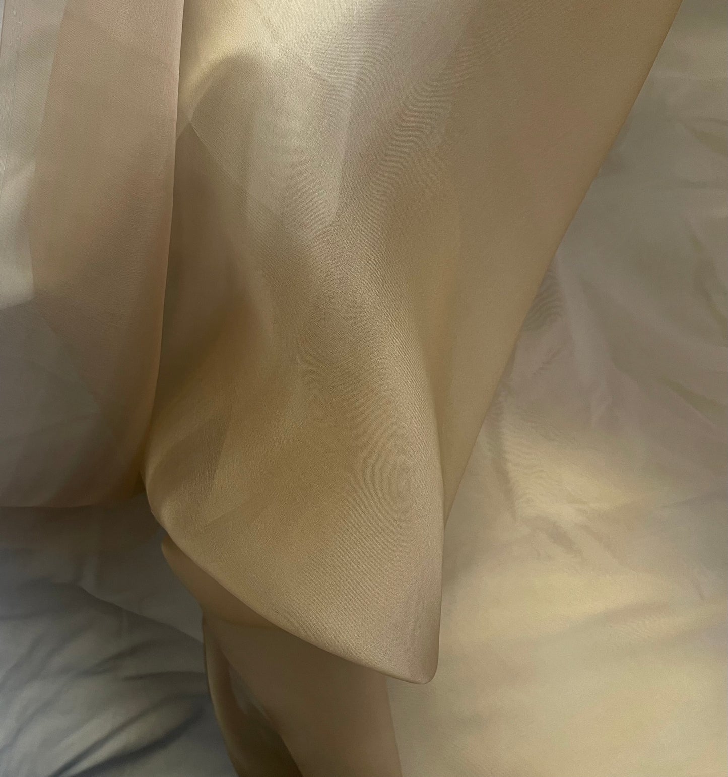 Silk Organza Wide - Taupe Nude