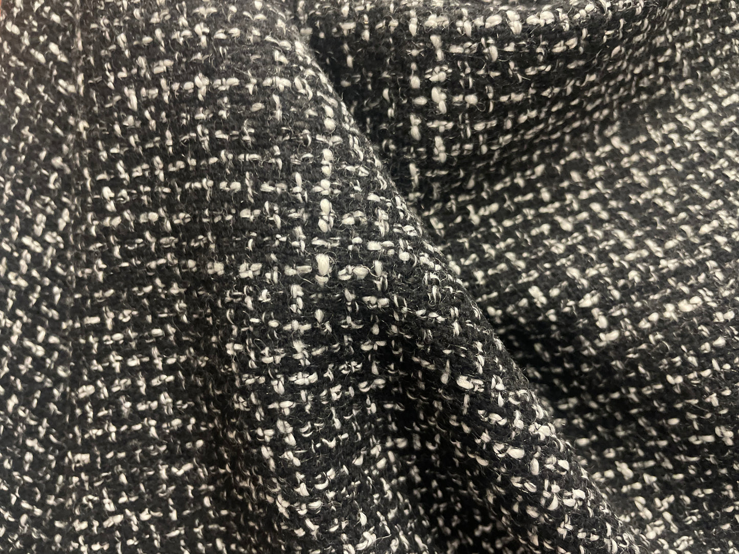 Italian Wool Tweed - Black & White