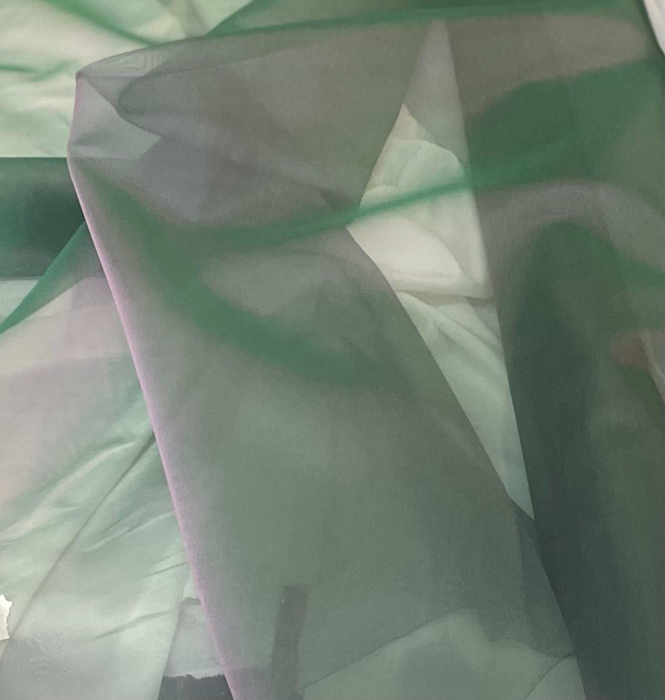 Silk Organza - Iridescent - Green / Purple