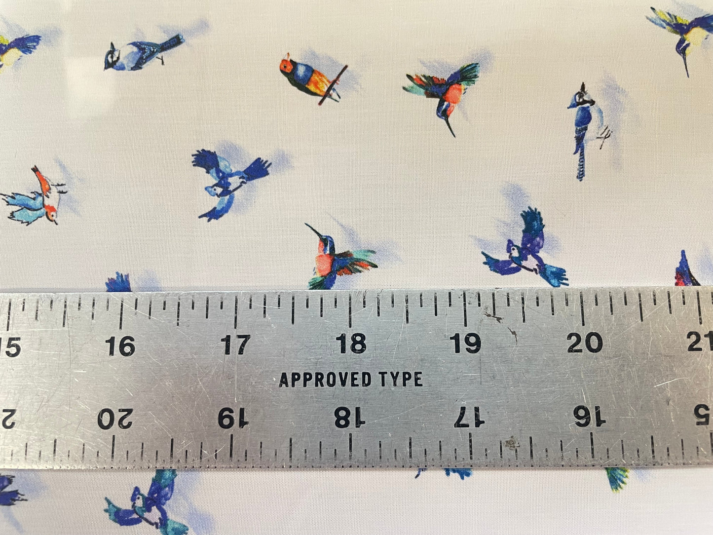 Italian Cotton Shirting - Blue Birds