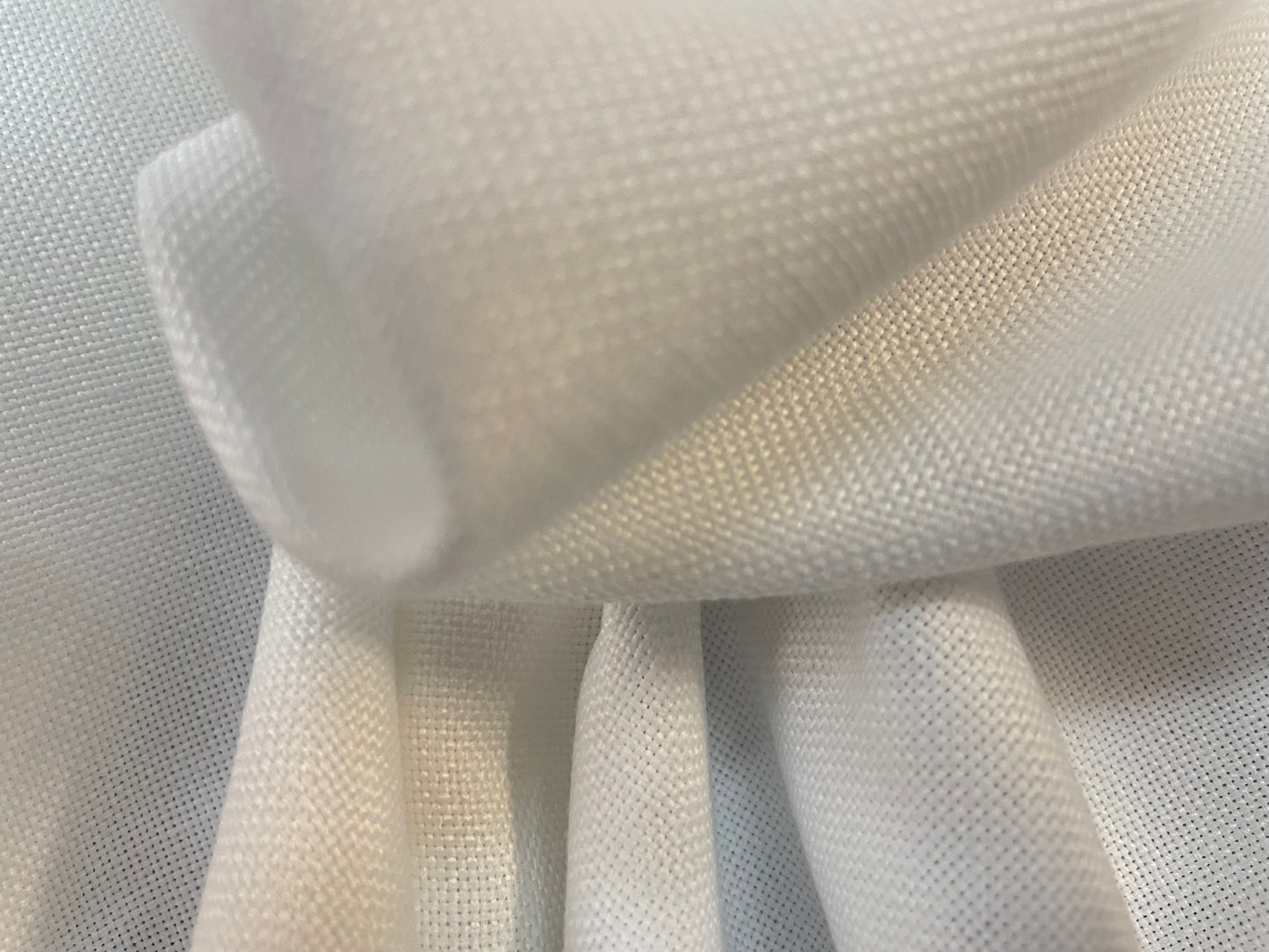 Plain Weave Poly Rayon - White