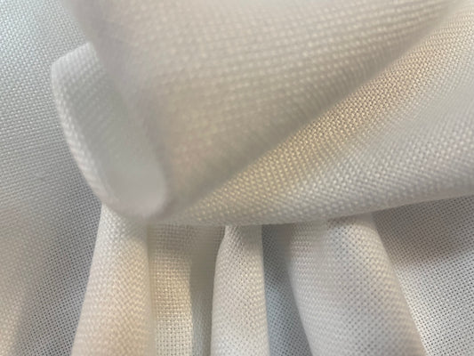 Plain Weave Poly Rayon - White