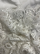 Delicate Paneled Stripe Lace - Off-White