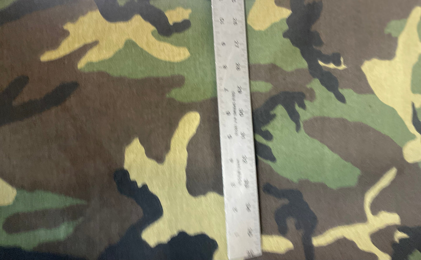 Cotton Twill Print - Faded Camouflage