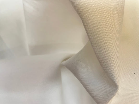 Slub Linen & Cotton Blend - Ivory White