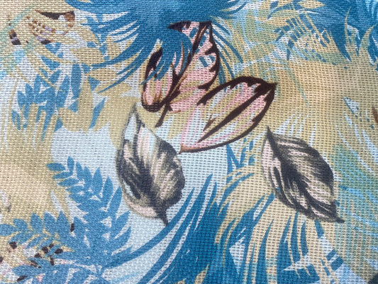 Woven Silk & Linen Print - Cool Toned Tropical