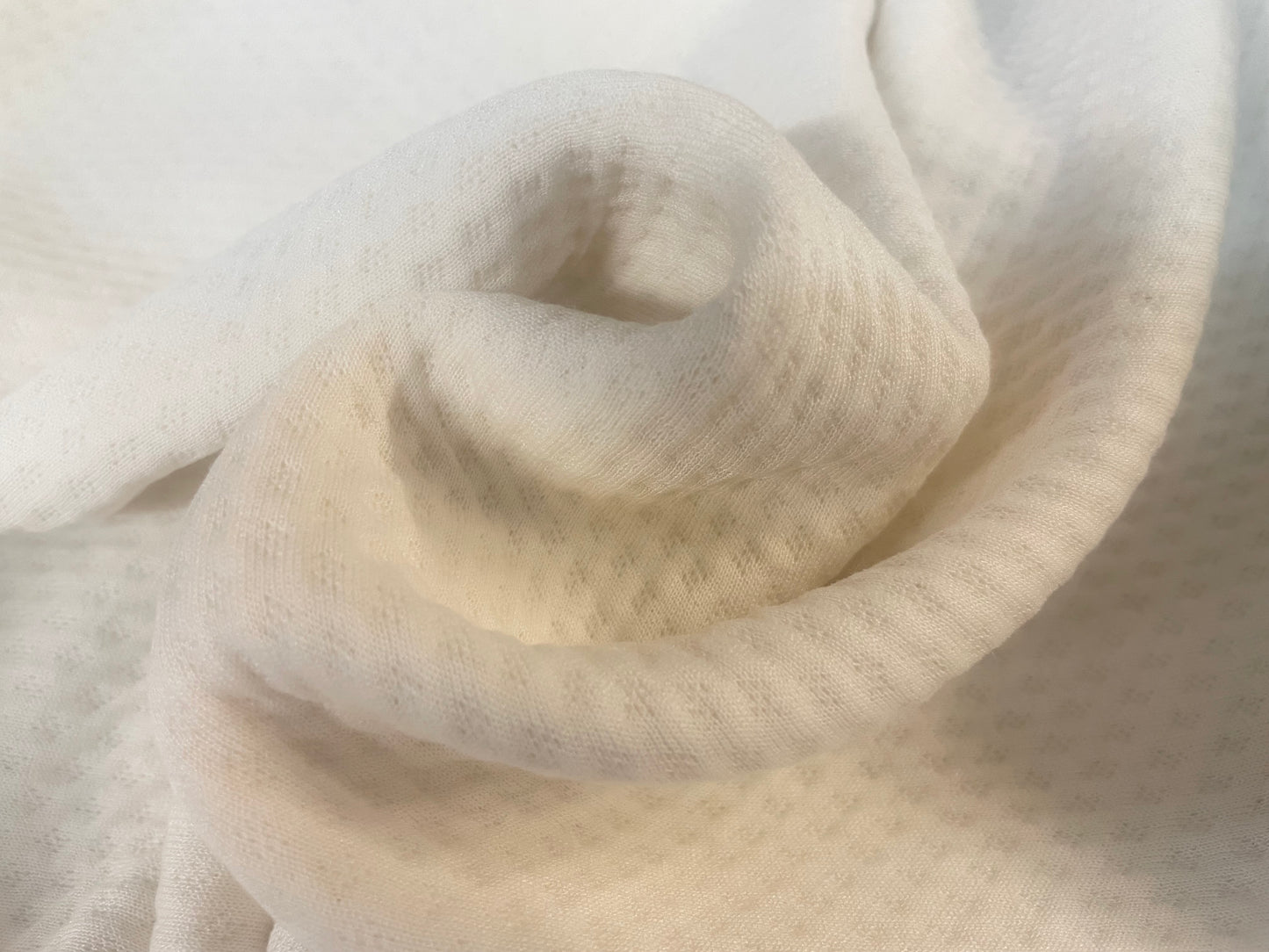 Embossed Poly Double Knit- Cream