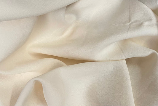 Italian Stretch Poly Crepe - Cream