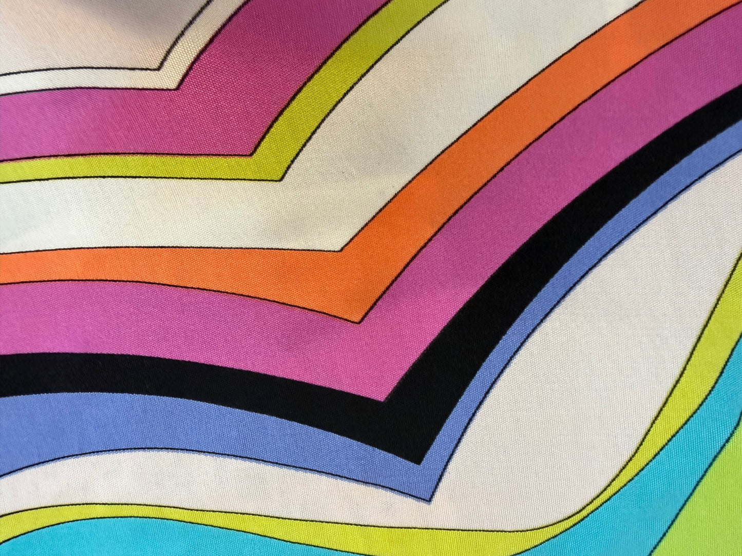 Printed Silk Jersey - Colorful 60's Mod