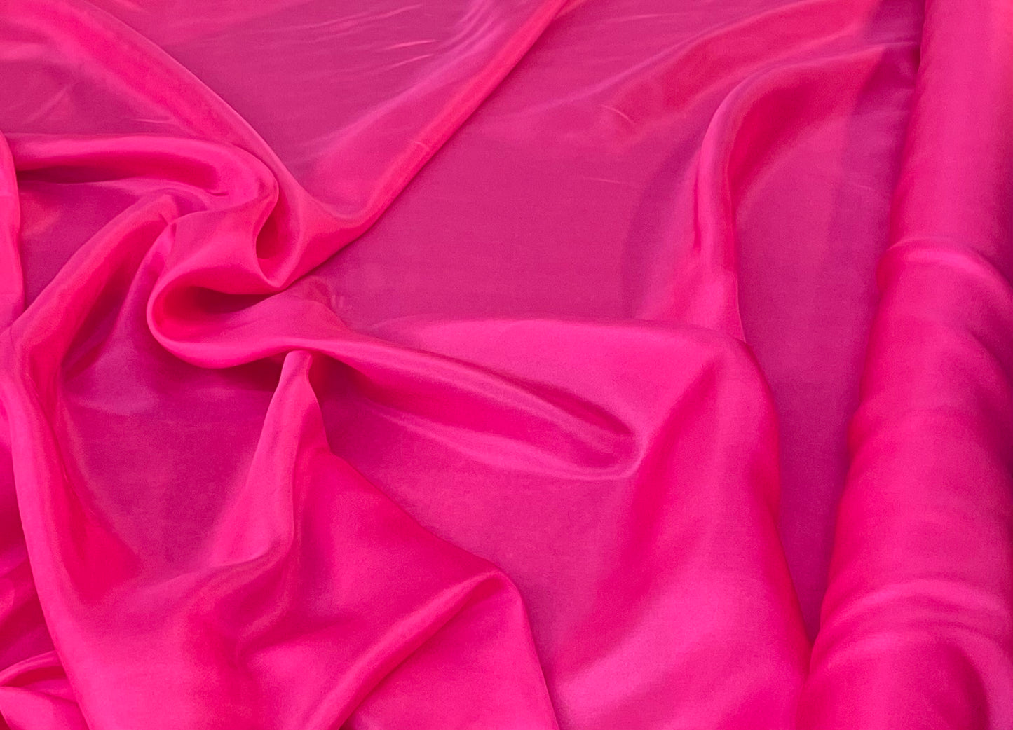 Silk Habotai Lining - Fushia