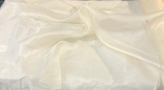 Silk Organza Wide - Bone White