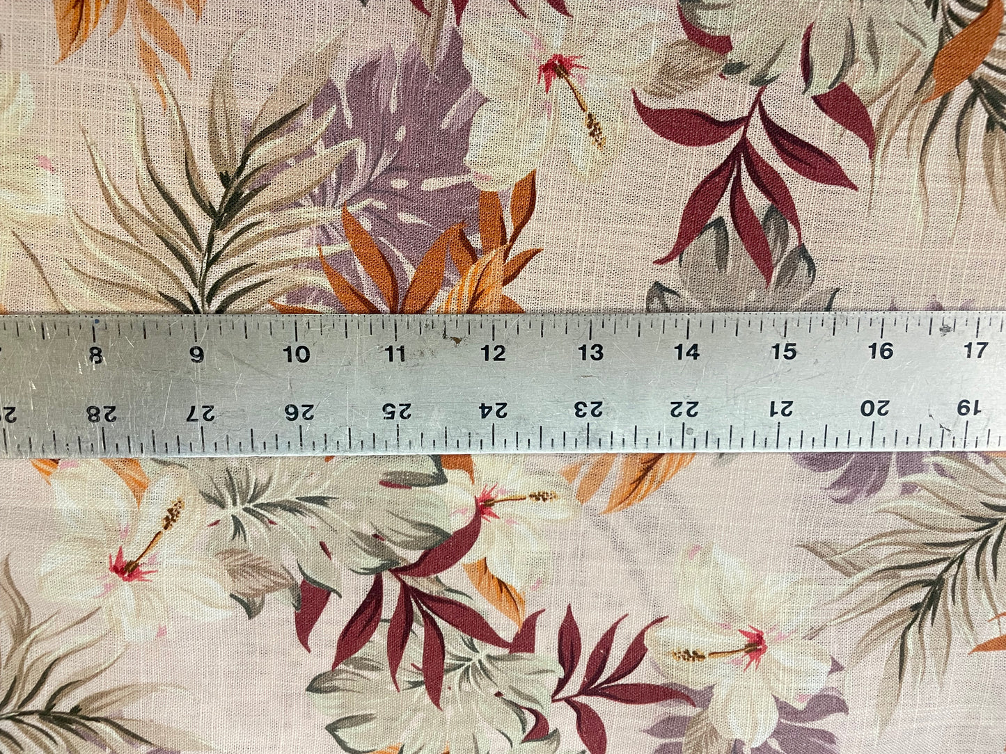 Pastel Tropical Linen Rayon - Pink, Green, Orange, Purple