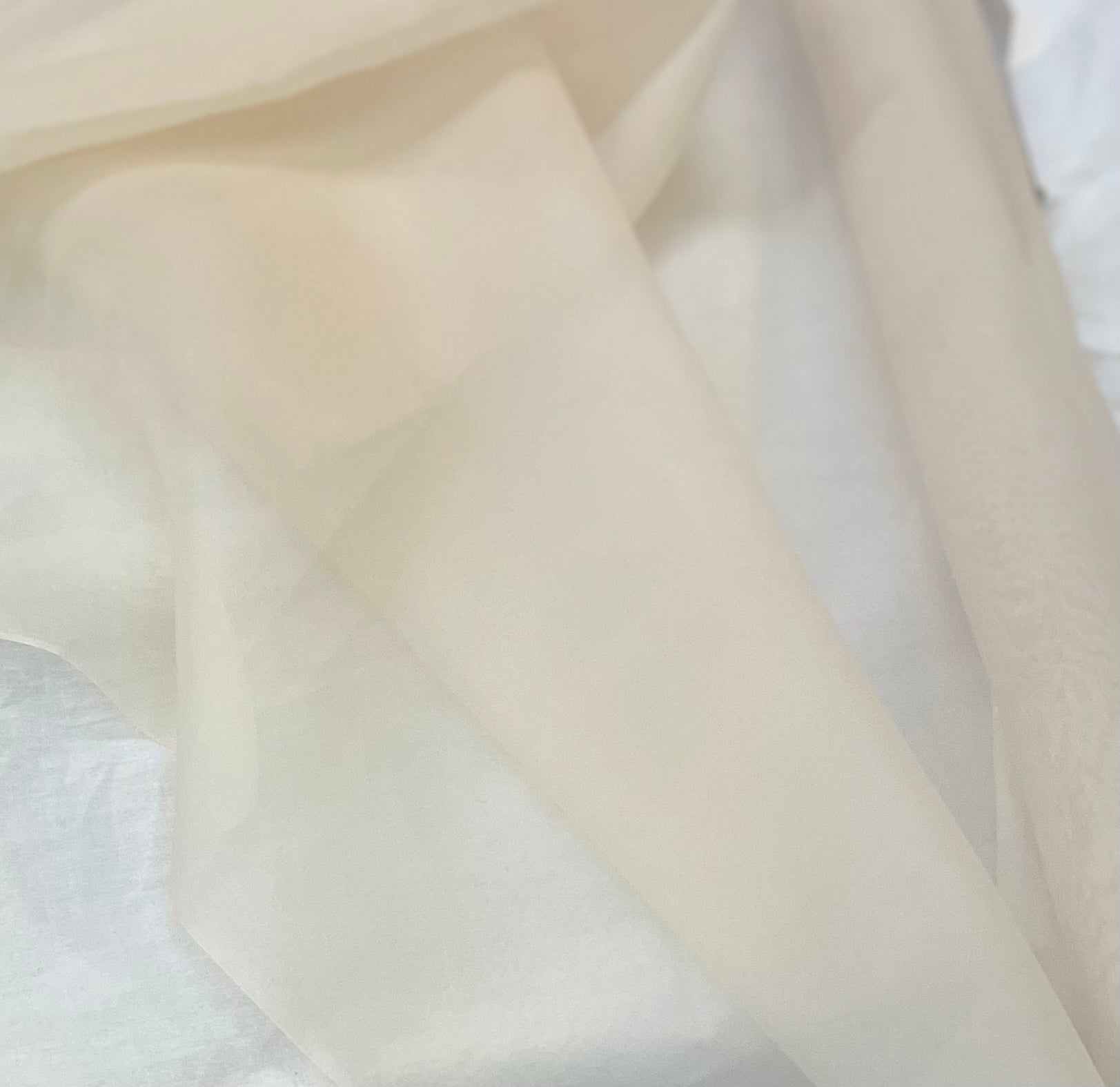 Silk Organza - Sand Beige – metrotextilesnyc