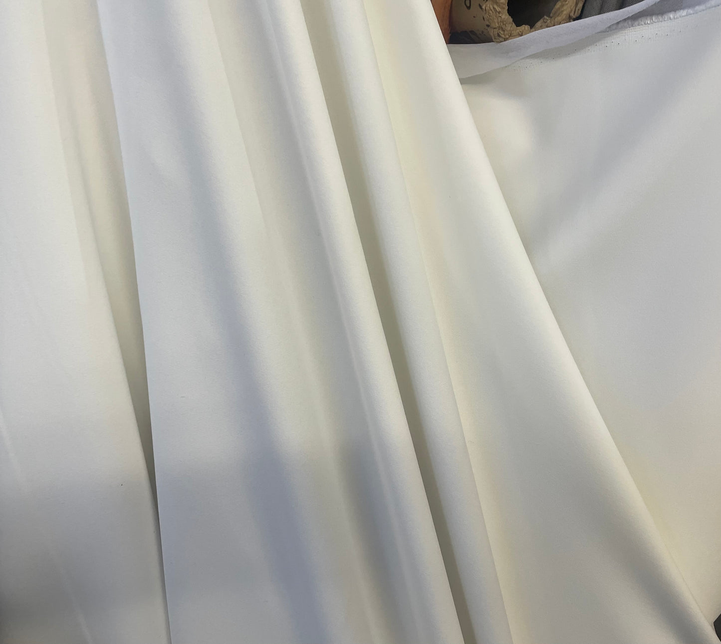 Stretch Poly Crepe Fused - Ivory