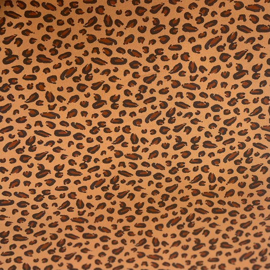 Cheetah Print Rayon Jersey - Brown & Black