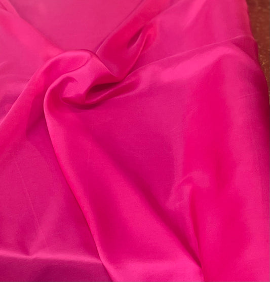 Silk Habotai Lining - Hot Pink (Medium Weight)