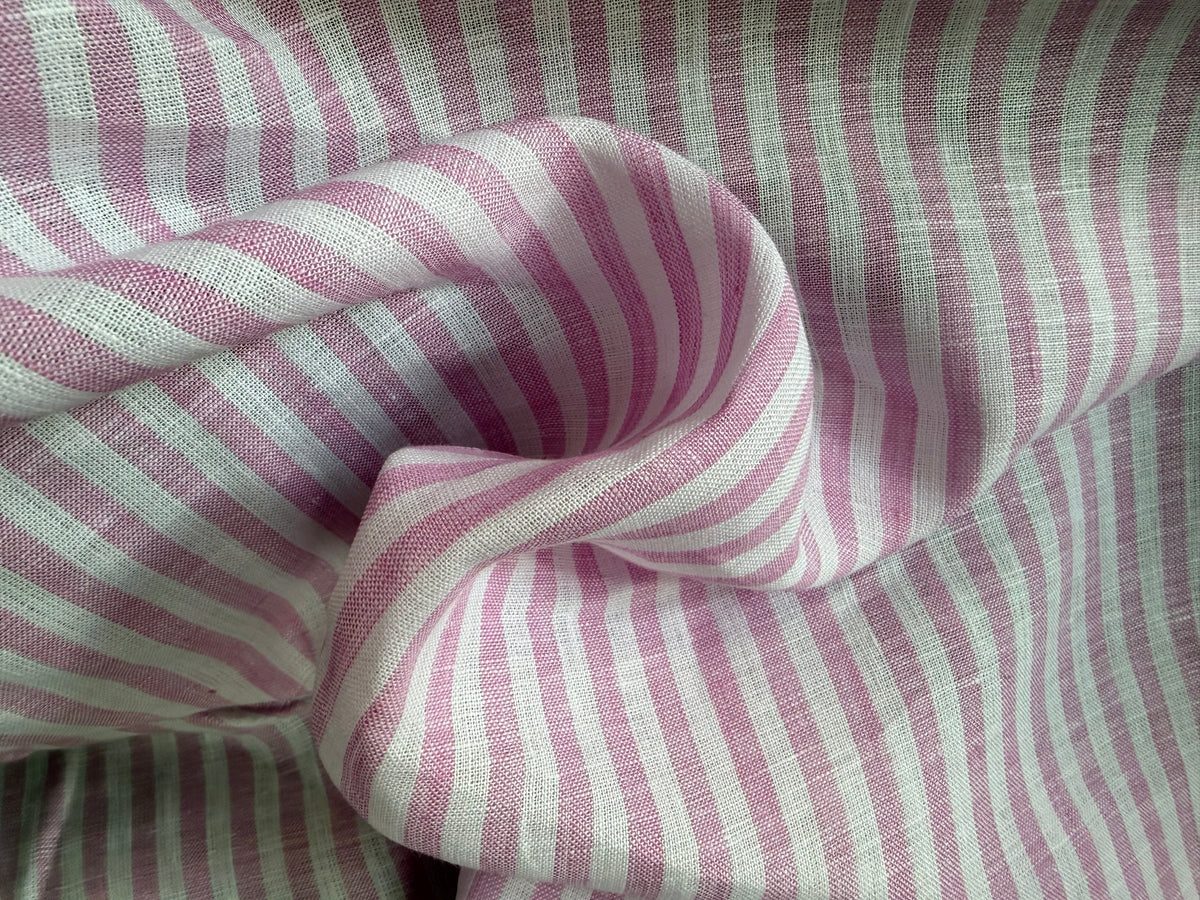 Linen Stripe - Pink & Ivory