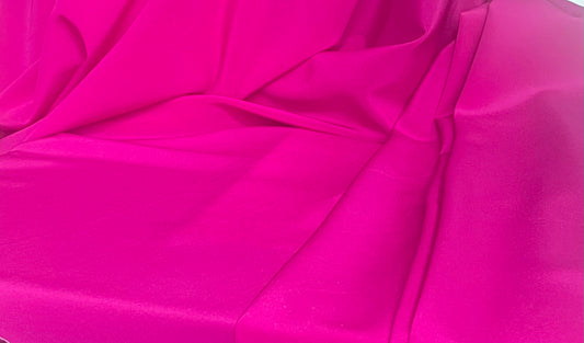 Stretch Silk Crepe De Chine - Hot Pink- 16mm Designer