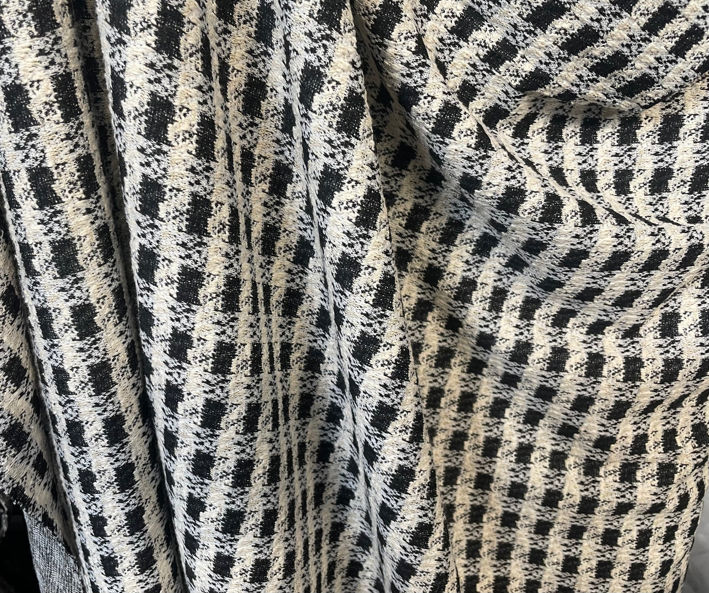 Tweed Sweater Knit - Black, White, Cream & Lurex