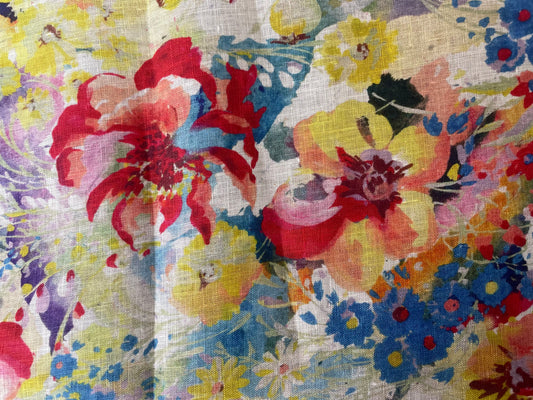 Wildflower Floral Printed Linen - Multicolor