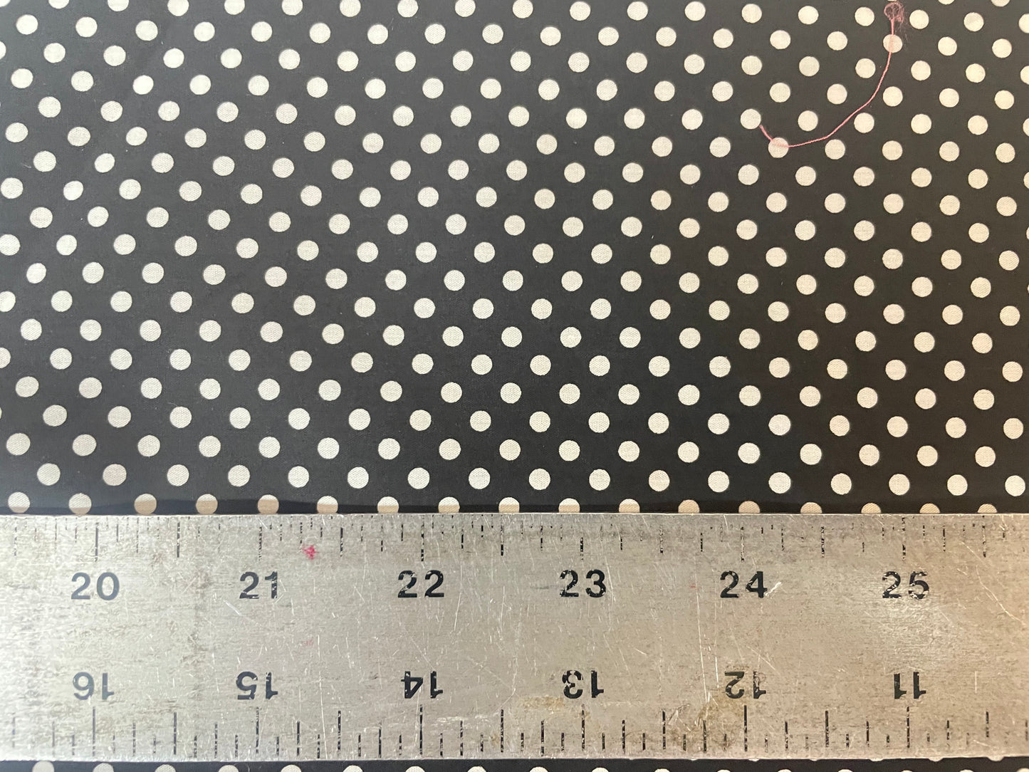 Italian Polka Dot Stretch Cotton Print - Chocolate Brown & White