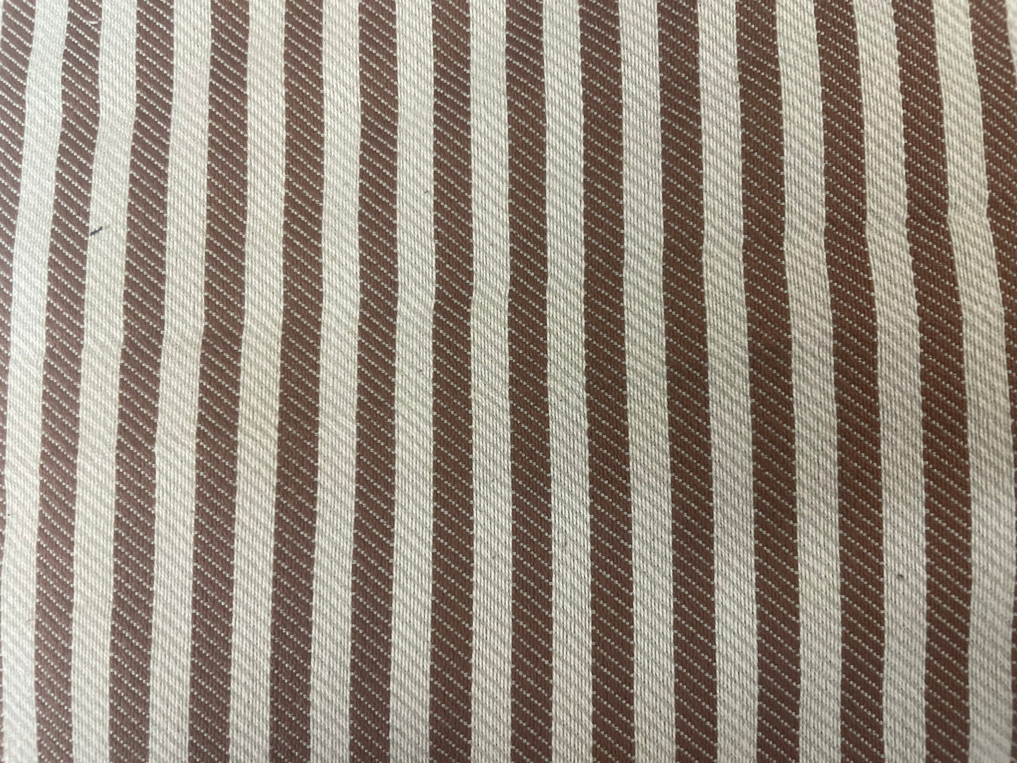 Twill Stripe Cotton - Vintage Brown & White