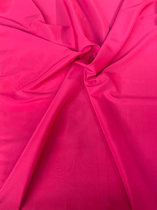 Stretch Silk Crepe De Chine Wide - Hot Pink - Designer