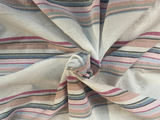 Textured Stripe Cotton - Multicolor