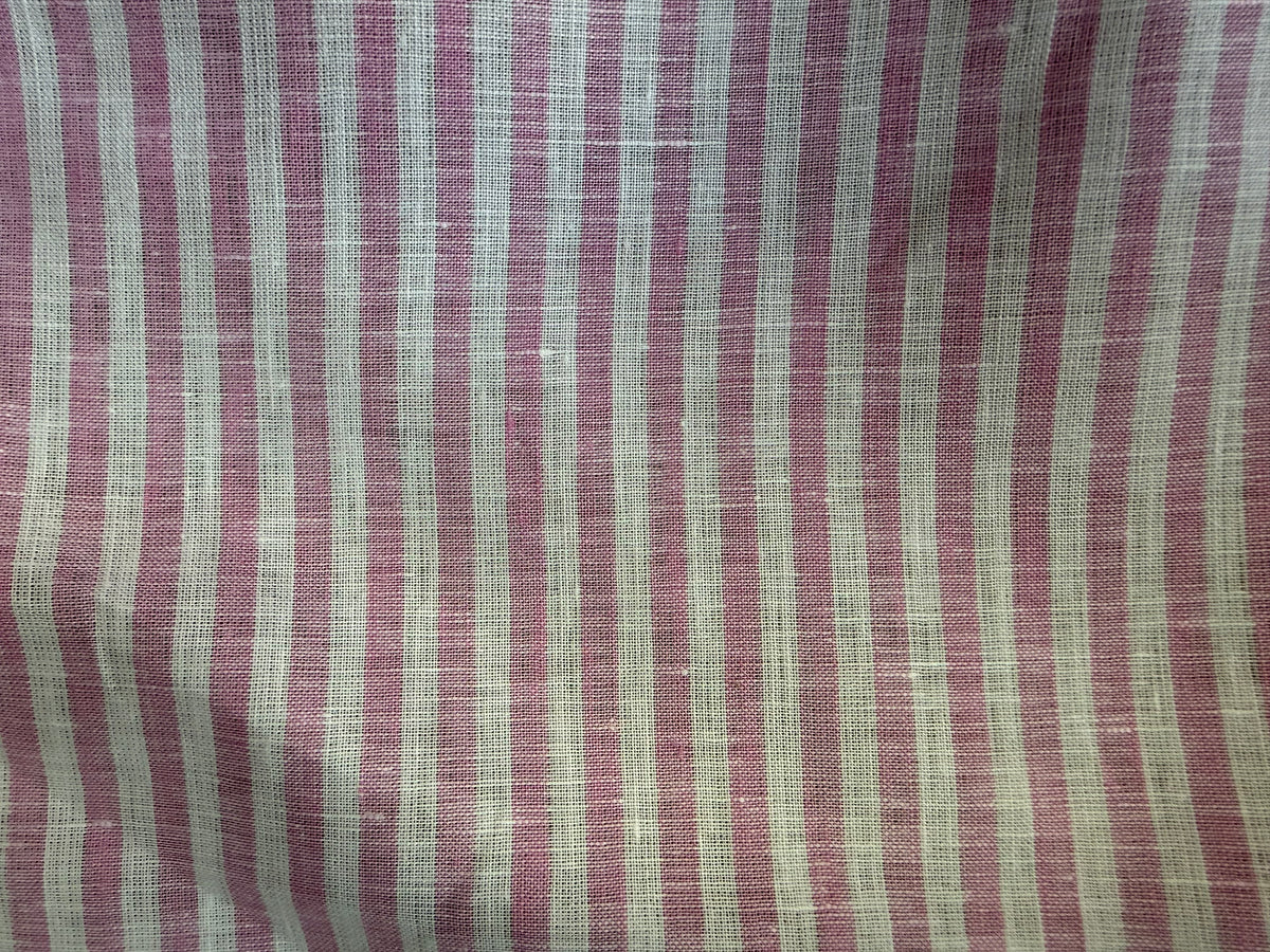 Linen Stripe - Pink & Ivory