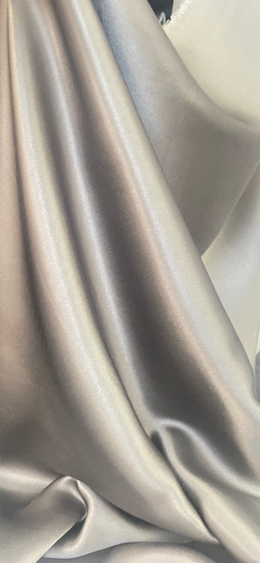 Silk Charmeuse Wide - Steel Grey - 19mm Designer