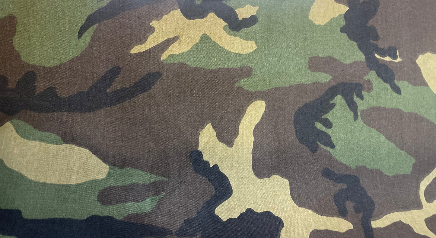 Cotton Twill Print - Faded Camouflage