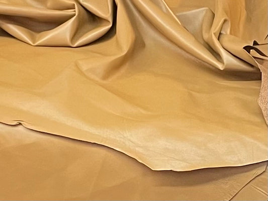 Designer Italian Lambskin Leather - Double Sided Brown