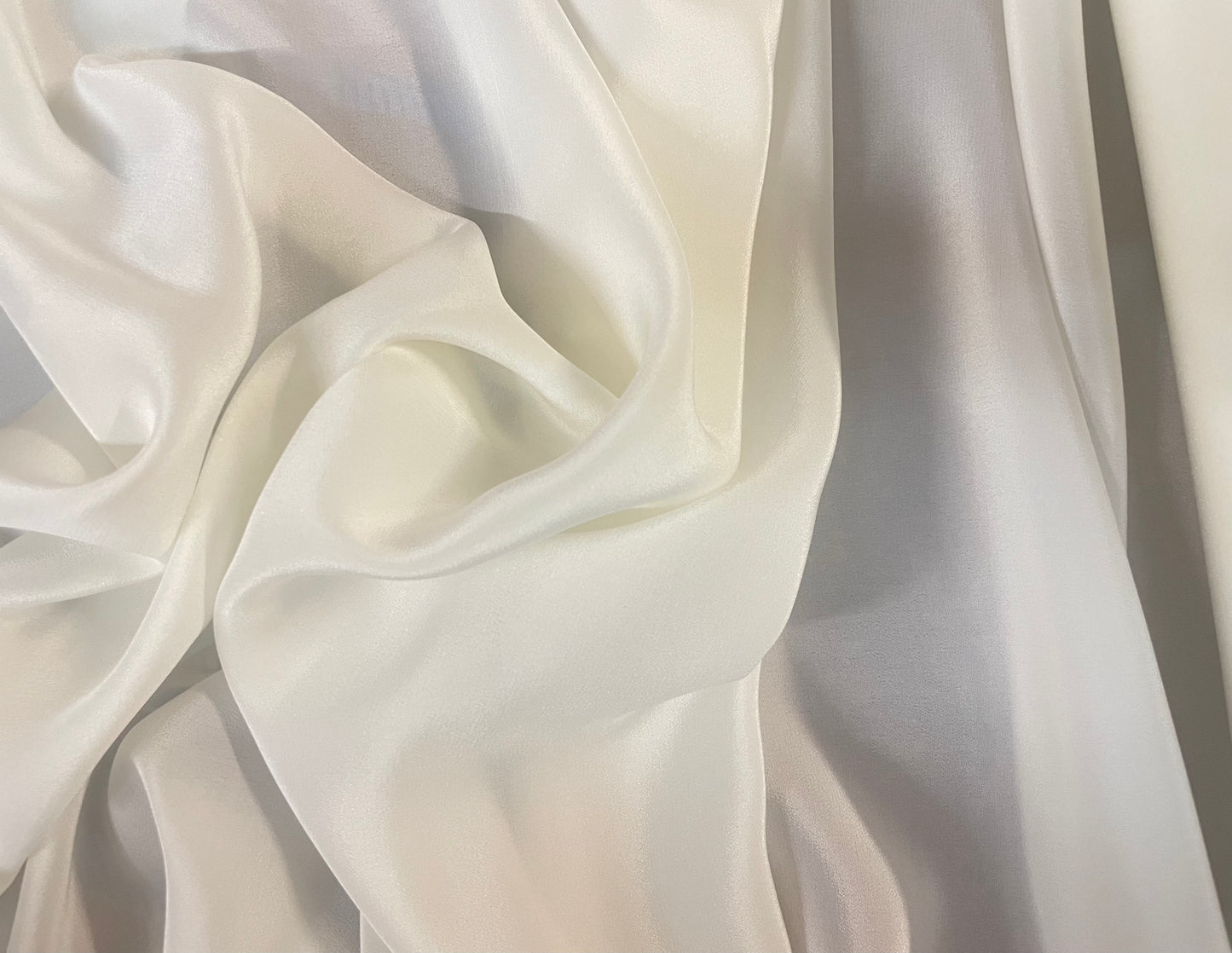 Silk Habotai Lining - White