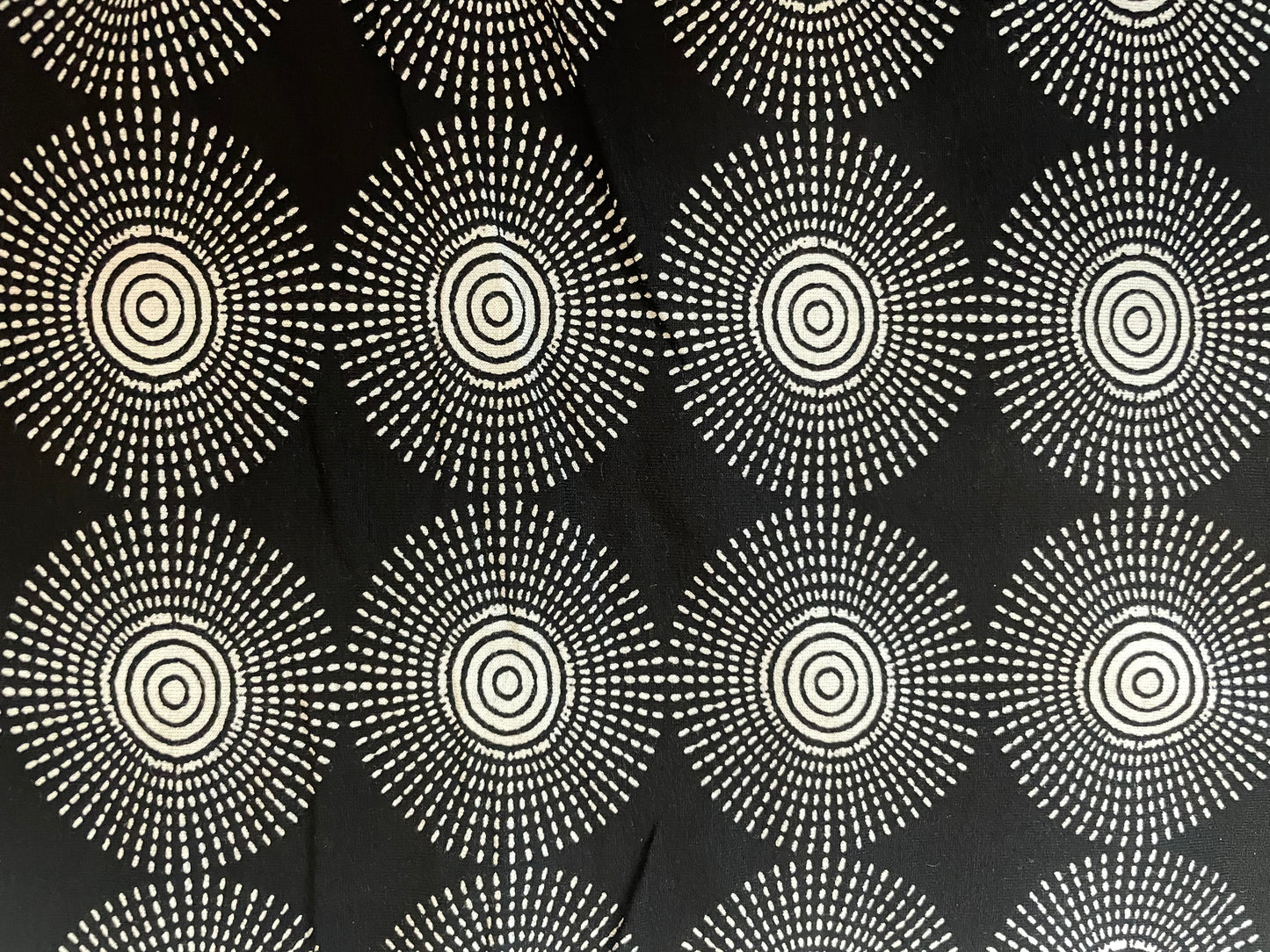 Printed Rayon Spandex Jersey - Black & White Spiral