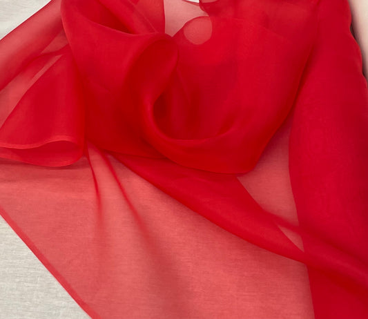 Silk Organza - Poppy Red