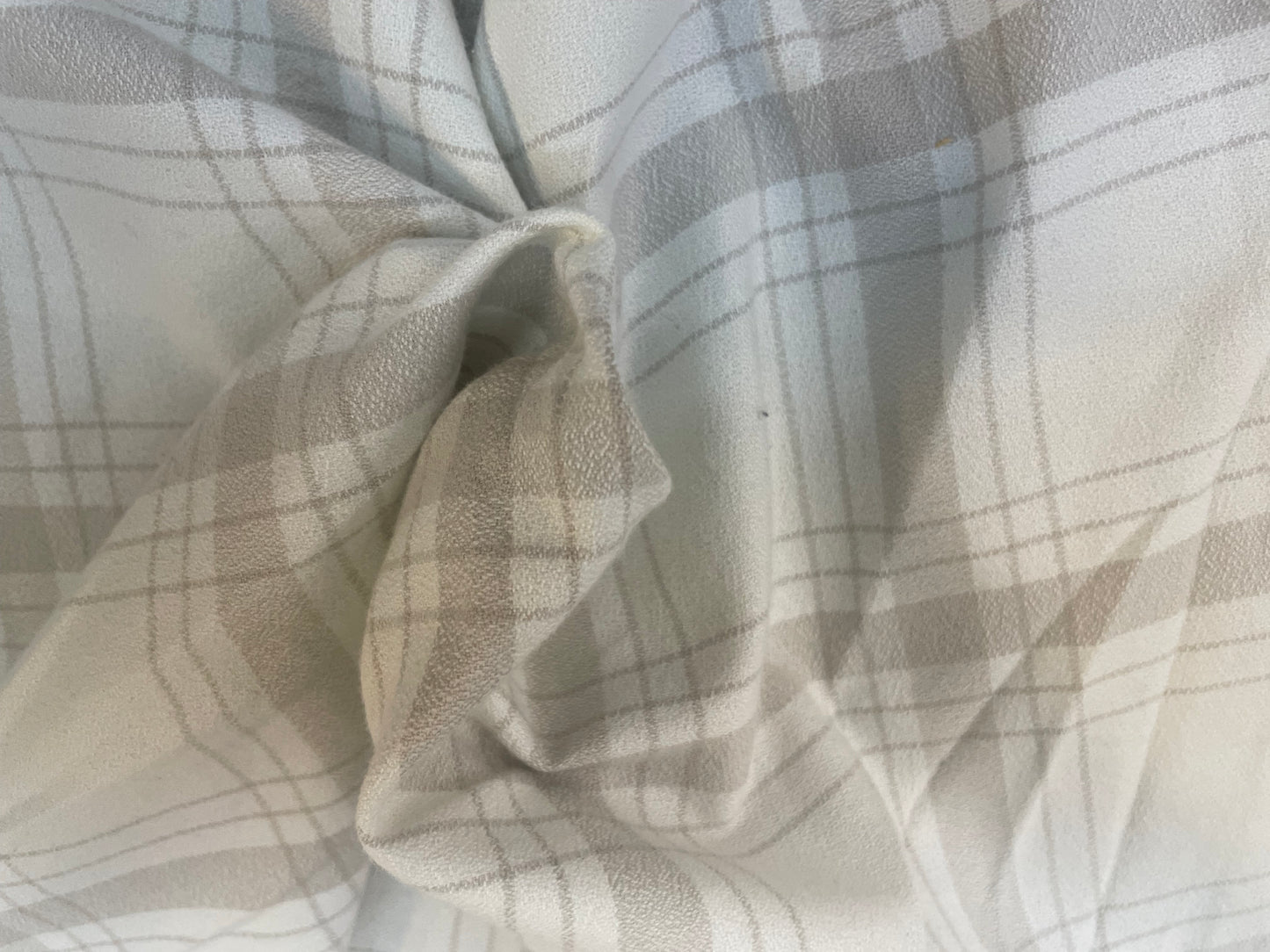 Plaid Flannel Cotton - Beige & Off-White