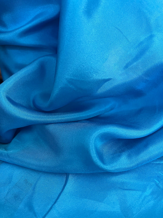100% Silk Habotai Lining - Turquoise