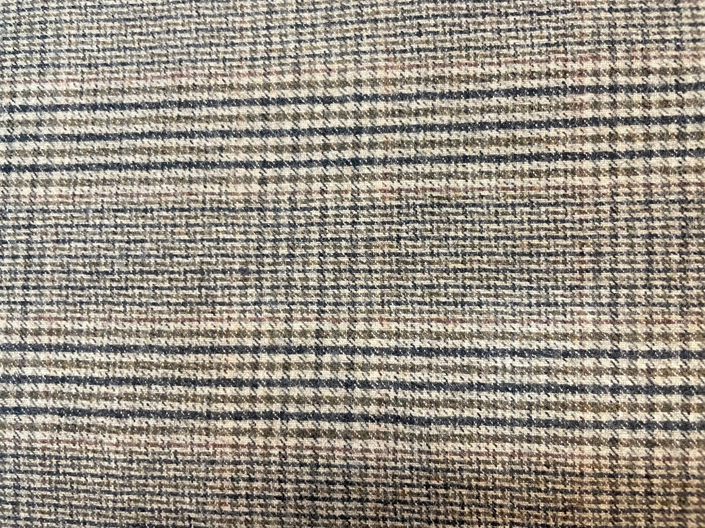 Italian Plaid Wool Flannel Suiting - Taupe Multicolor