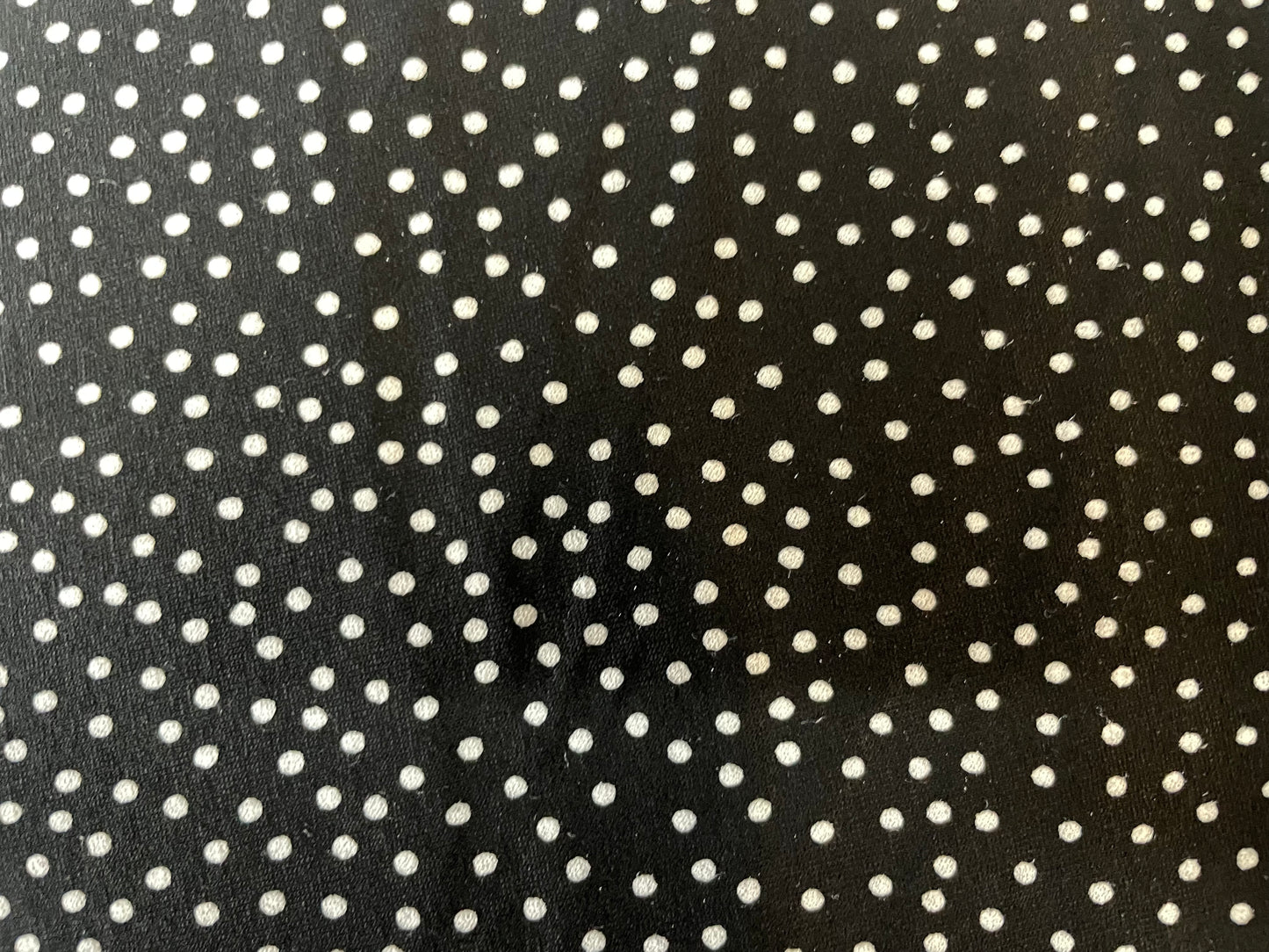 Printed Rayon Spandex Jersey - Black & White Polka Dot
