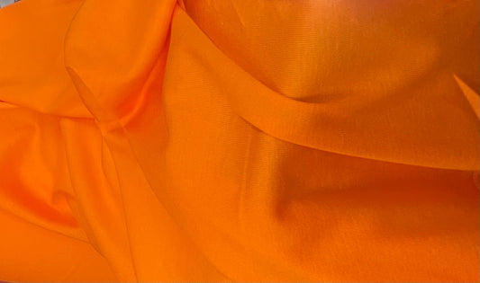 FineCotton Knit Ribbed - Tangerine Orange