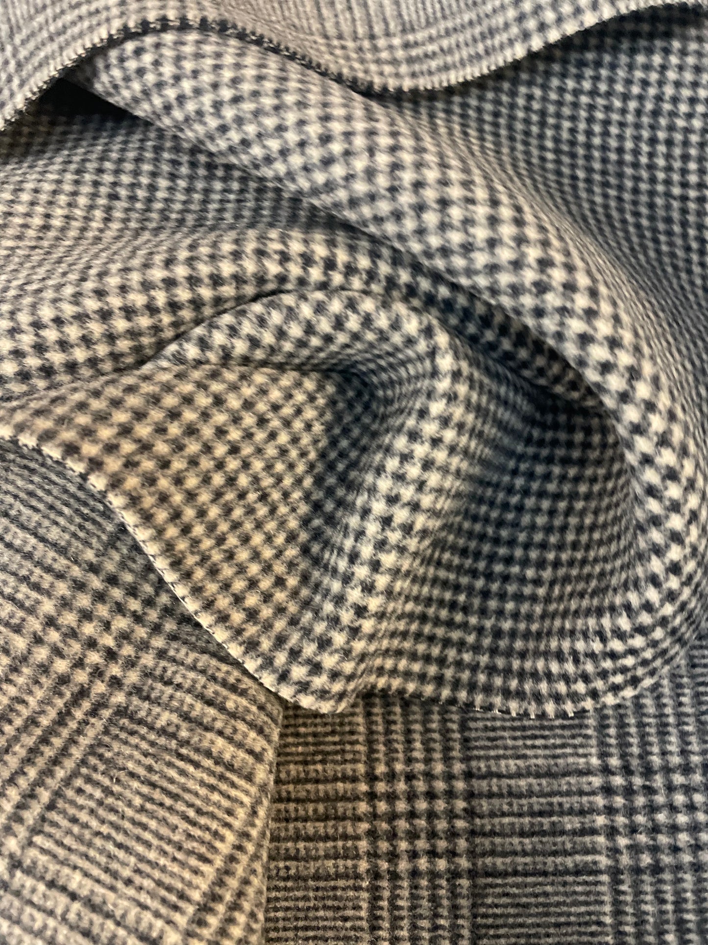 Italian Double Face Melton Wool - Plaid & Houndstooth