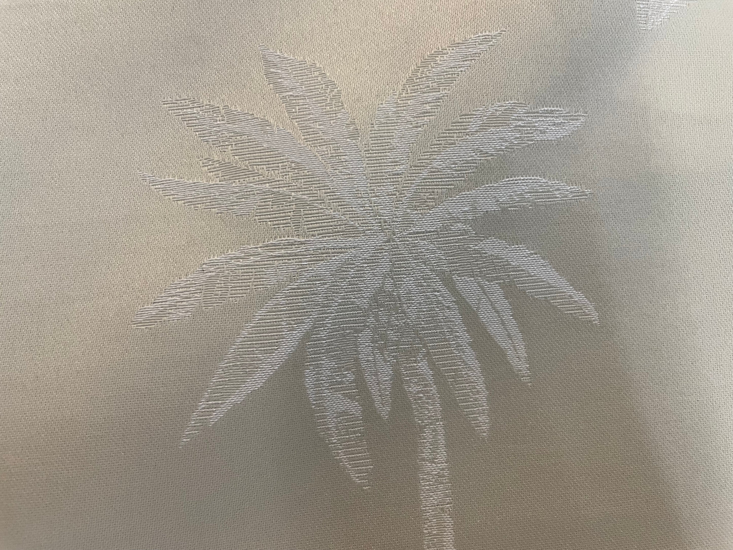 Designer Palm Tree Brocade - Gold & White
