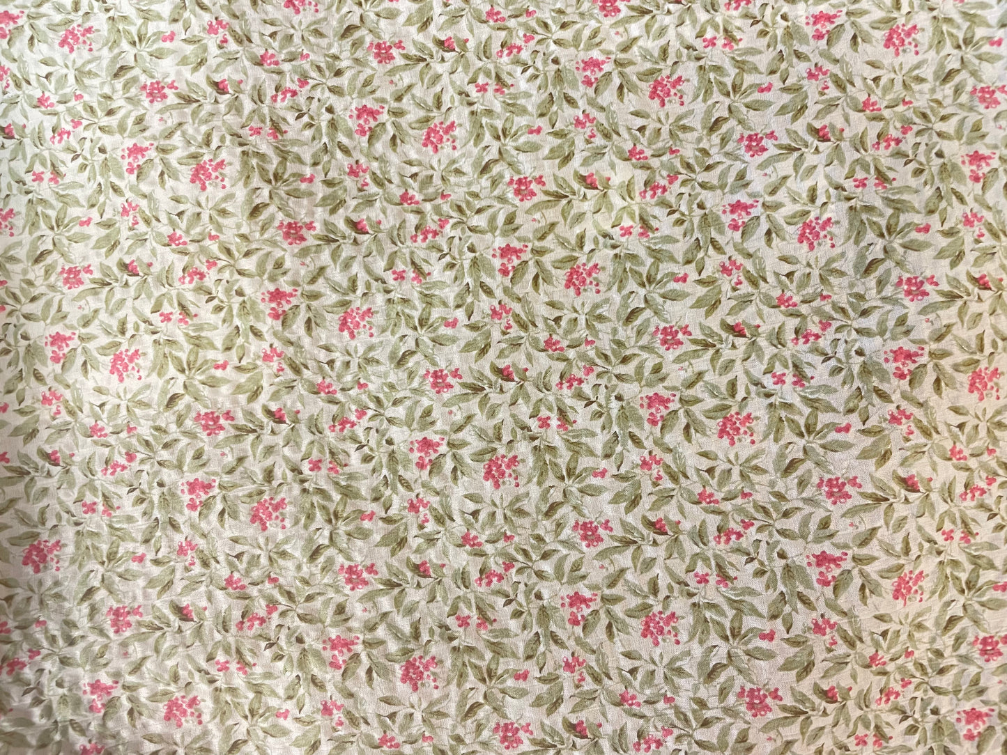 Japanese Textured Stretch Print Cotton - Pink, Green & White