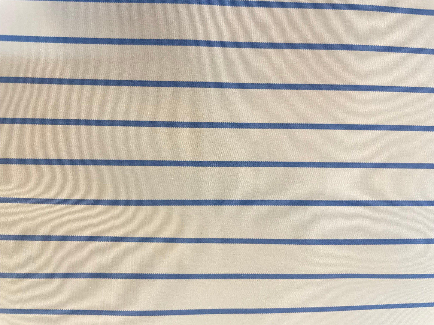 Italian Stripe Cotton Shirting - Pure White & Cobalt Blue