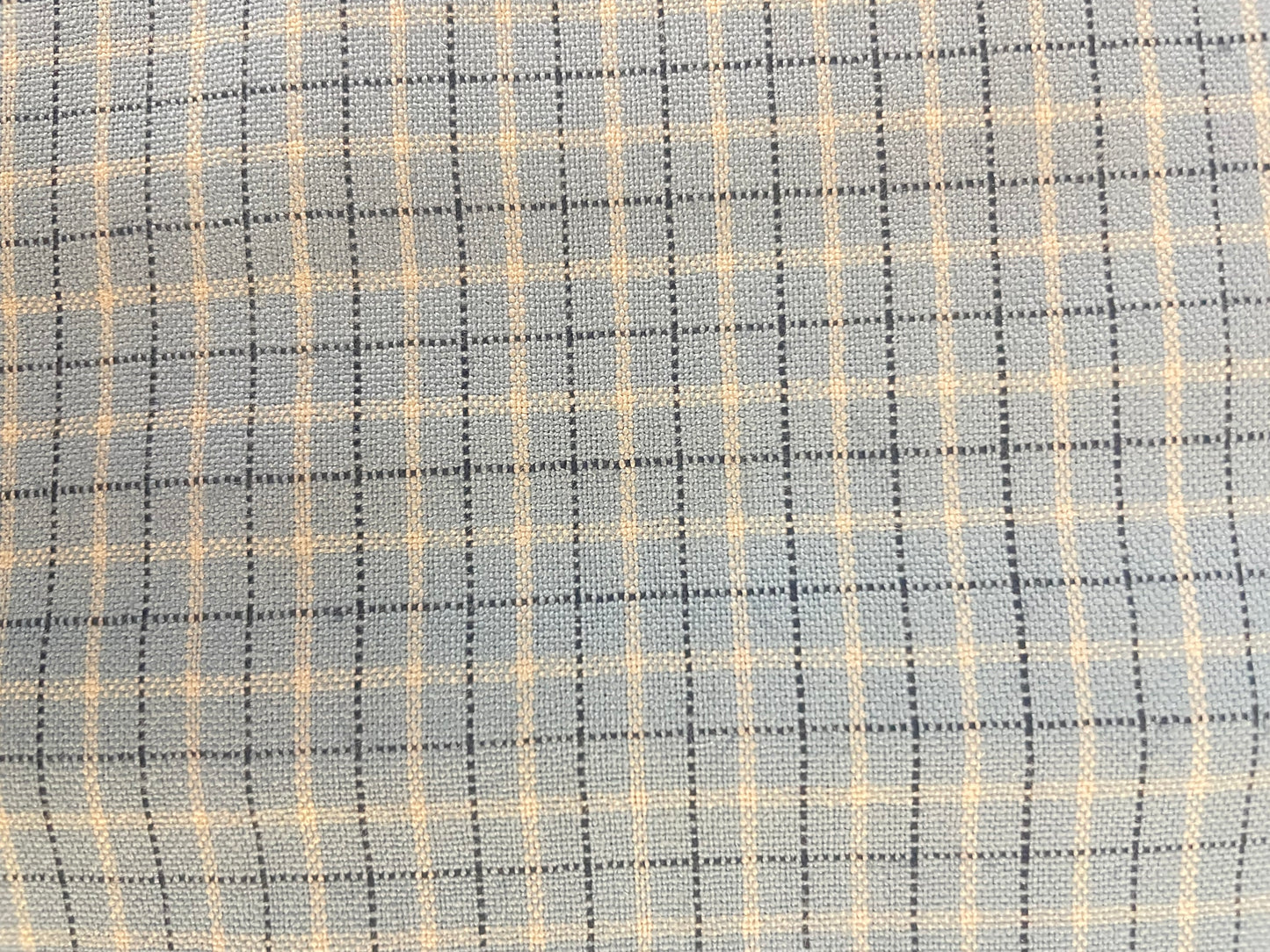 American Heritage - Plaid Worsted Wool Suiting - Blue, Cream & Black