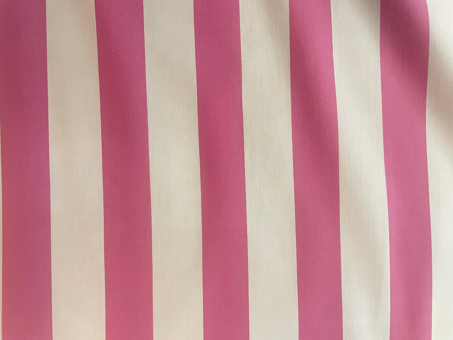 Italian Stripe Cotton Shirting - Bubblegum Pink & White