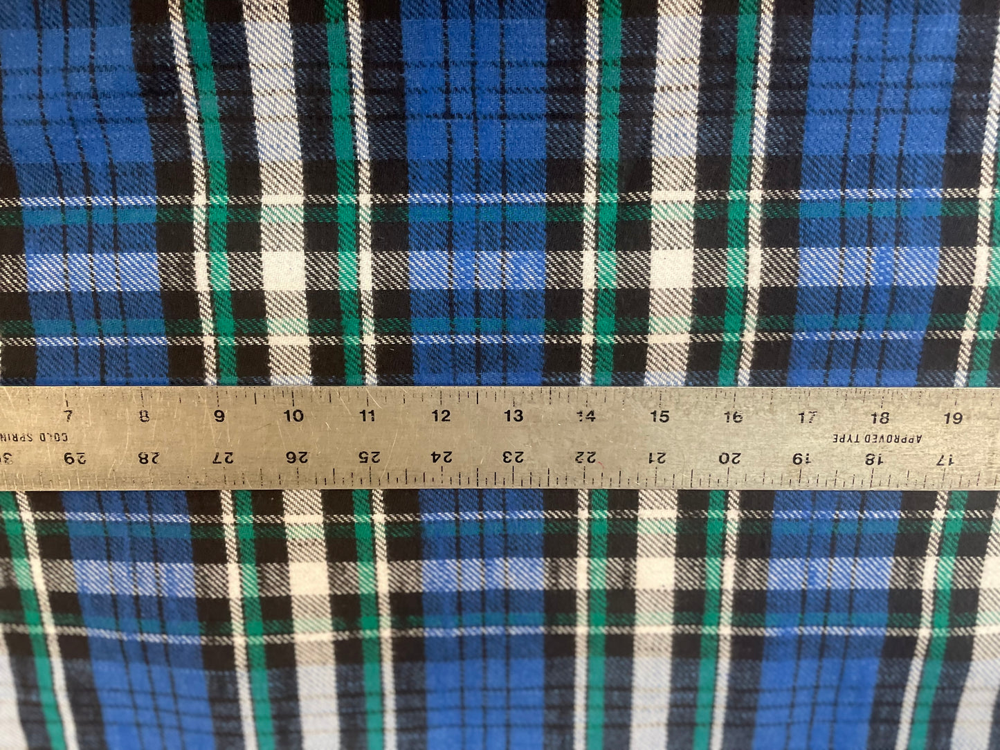 Flannel Cotton Plaid - Green & Blue