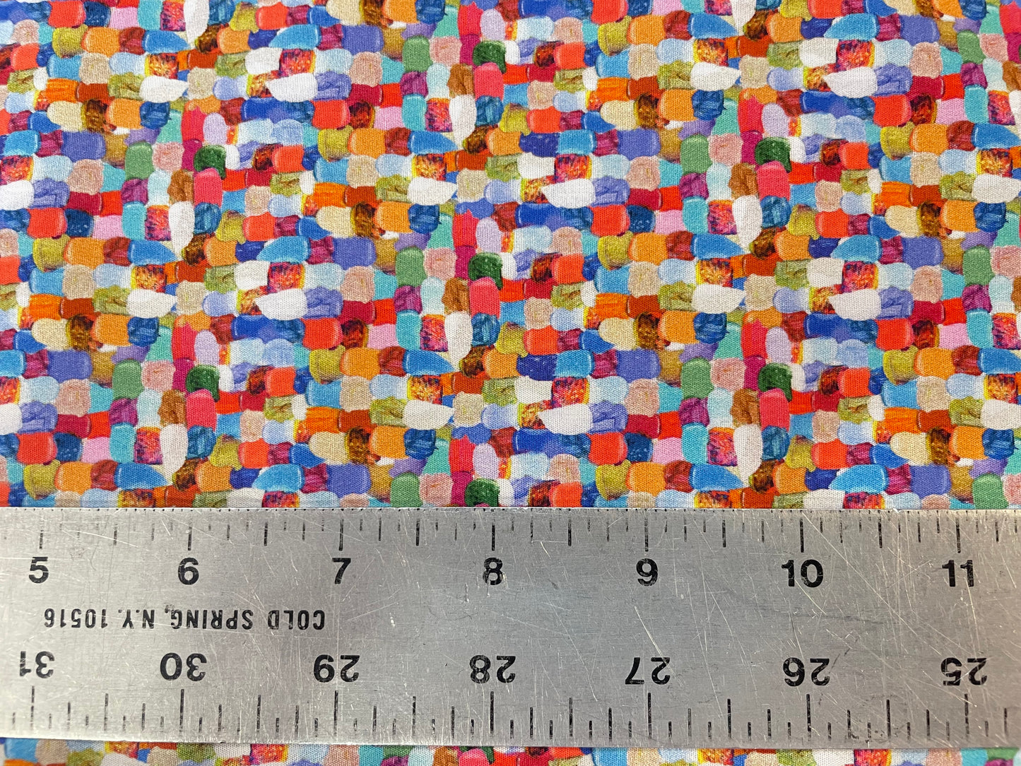 Italian Cotton Shirting - Multicolor Painted Mosaic