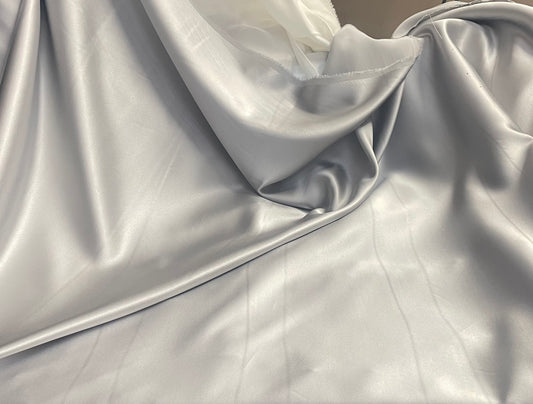 Silk Charmeuse Wide - Silver Blue - 19mm Designer